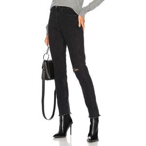 Rag & Bone High Rise Skinny Jeans Black Bone 24